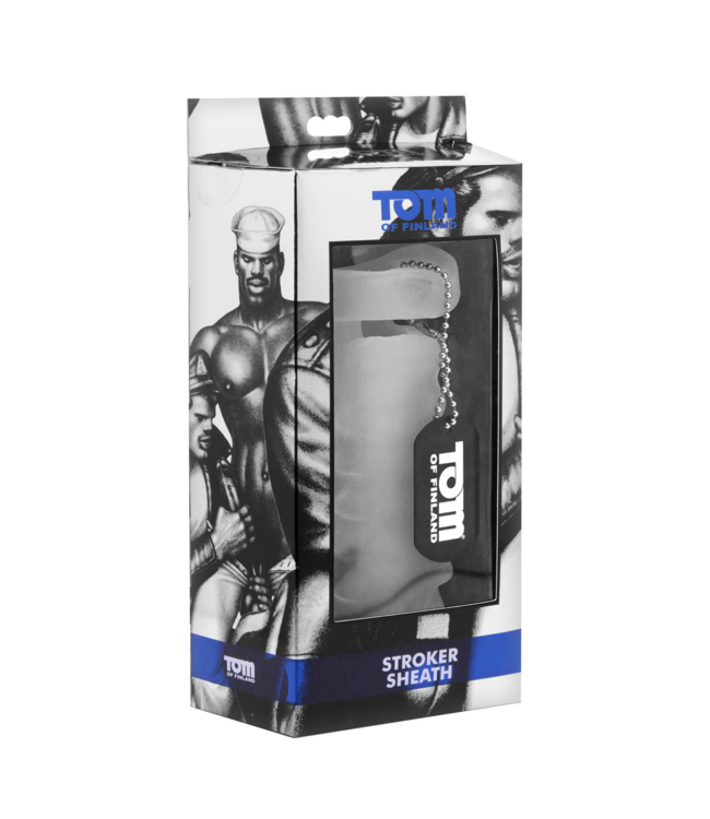 XR Brands Ultra-Soft Ribbed Stroker Sleeve with Ball Strap for Ultimate Pleasure