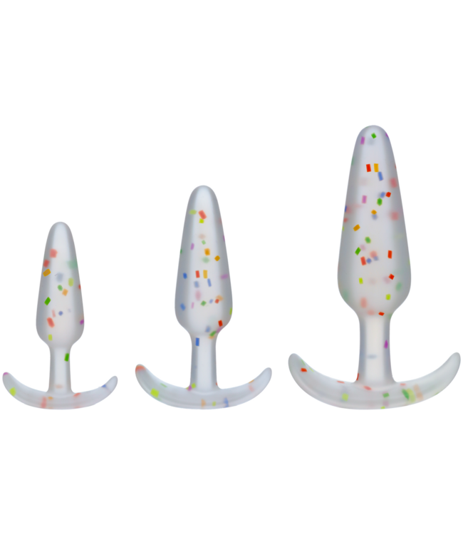 Doc Johnson Mood Naughty 1 Anal Trainer Set Regenboog Siliconen 3-5 Inch Flexibel Veilig