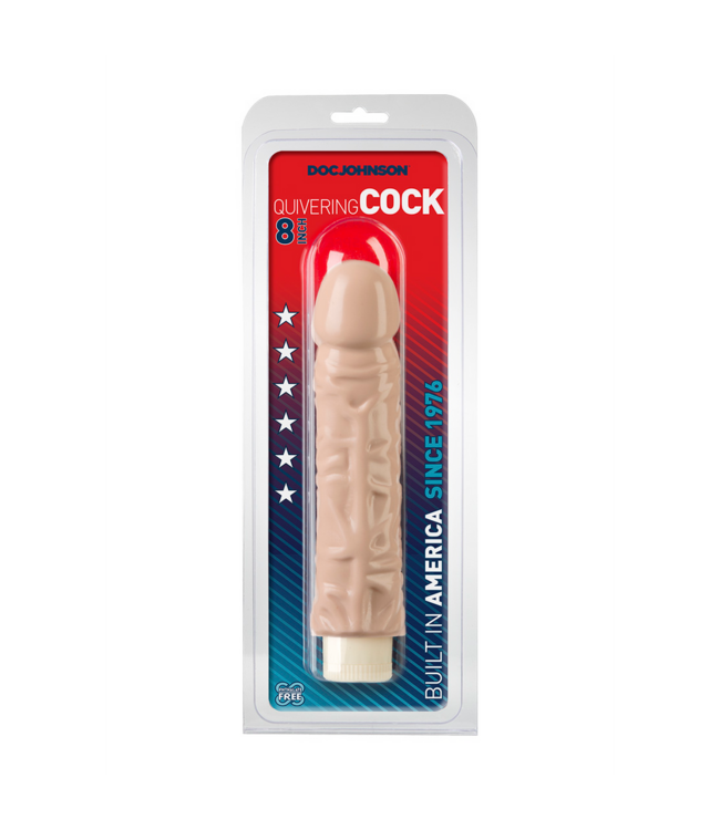 Doc Johnson Quivering Cock 7-Inch Realistic Vibrator | Multi-Speed Pleasure Wand