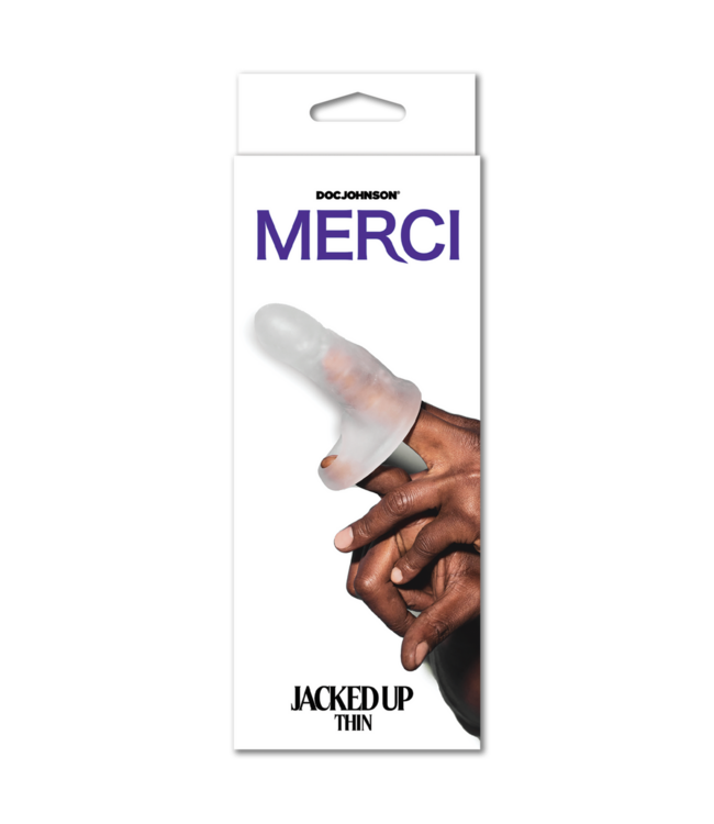 Doc Johnson Jacked Up Thin Extender - 15cm Extra Length & Ribbed Stimulation
