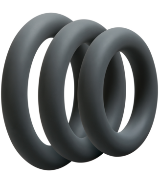 Doc Johnson OptiMALE Thick Comfort Cock Ring Set for Long-Lasting Performance