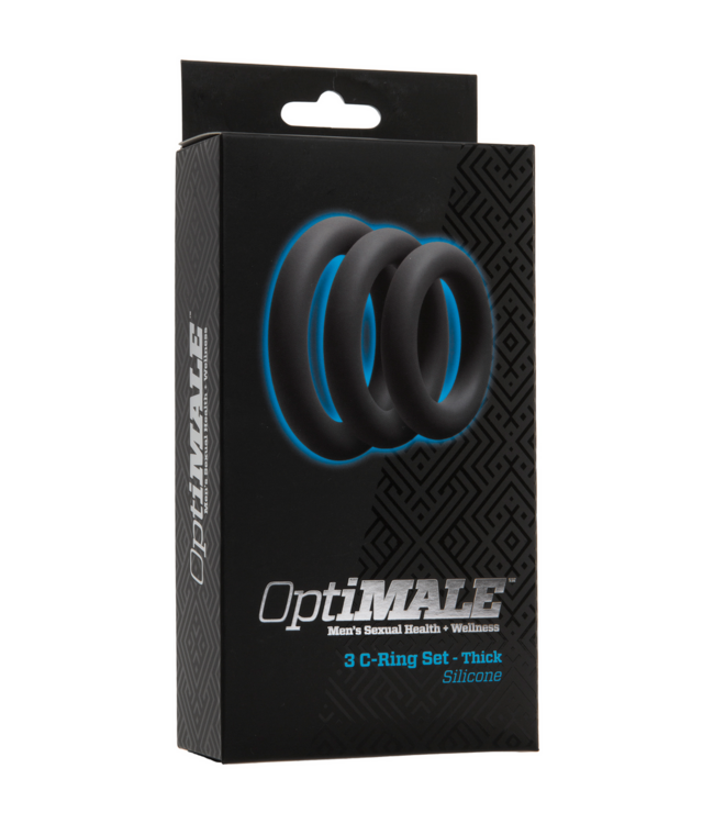 Doc Johnson OptiMALE Siliconen Penisringset Met 3 Maten Voor Langdurige Erections