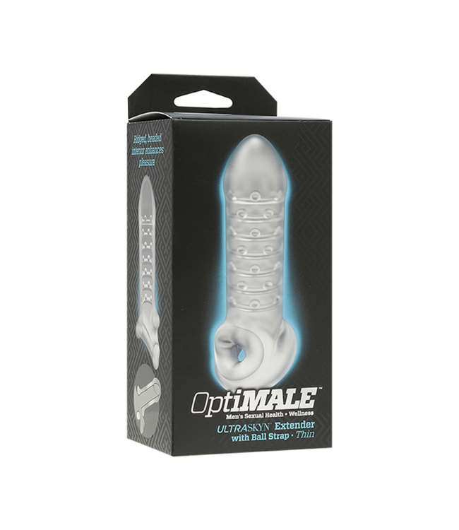 Doc Johnson OptiMALE™ Thin Extension with Ball Strap - 15 cm Extra Pleasure Boost