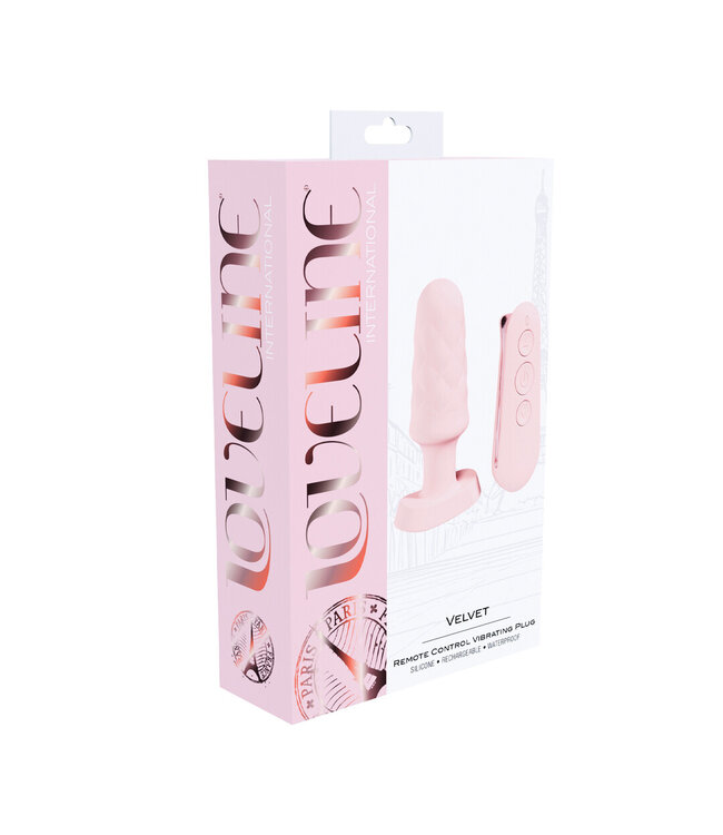 Loveline Velvet Vibrierender Plug Rosa 10 Funktionen | Leise & Sicher 9,8 cm