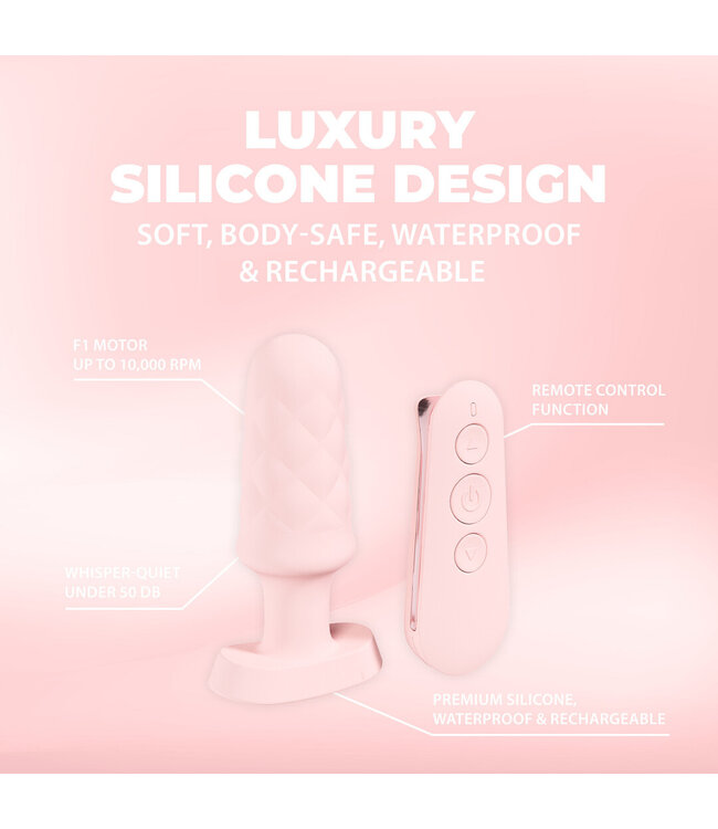 Loveline Loveline Paris Collection Roze Siliconen Vibrerende Plug 9,8 cm Stil & Waterdicht