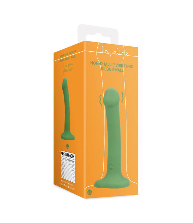 Loveline Compacte Bosgroene Siliconen Vibrerende Dildo Geschikt Voor Harnassen - Loveline