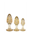 Ouch! Set Van 3 Acryl Buttplugs 7-12 Cm Met Ergonomisch Ontwerp En Veilig Voetstuk