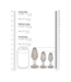 Ouch! Ergonomische Acryl Buttplug Set Met 3 Maten Voor Veilig Anale Stimulatie