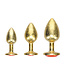 Ouch! Ouch! by Shots Gouden Aluminium Anale Plug Set 3-Delig Met Juwelen