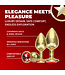 Ouch! Luxuriöses 3-teiliges Metall-Analplug-Set Gold von Milan Collection