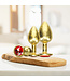 Ouch! Luxurious Milan Collection Gold Metal Anal Plug Set - 3.4 cm