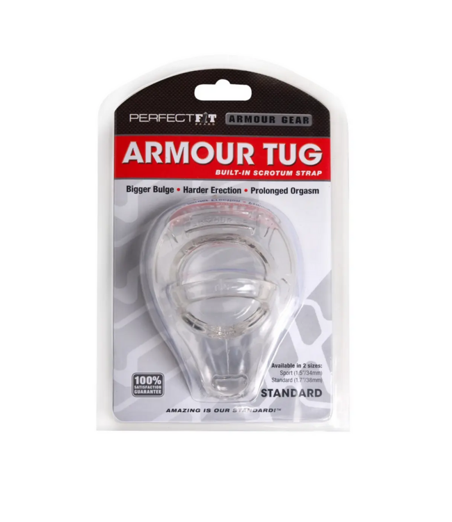 PerfectFitBrand PerfectFitBrand Cockring Met Ball Strap Voor Langdurige Erecties Transparant
