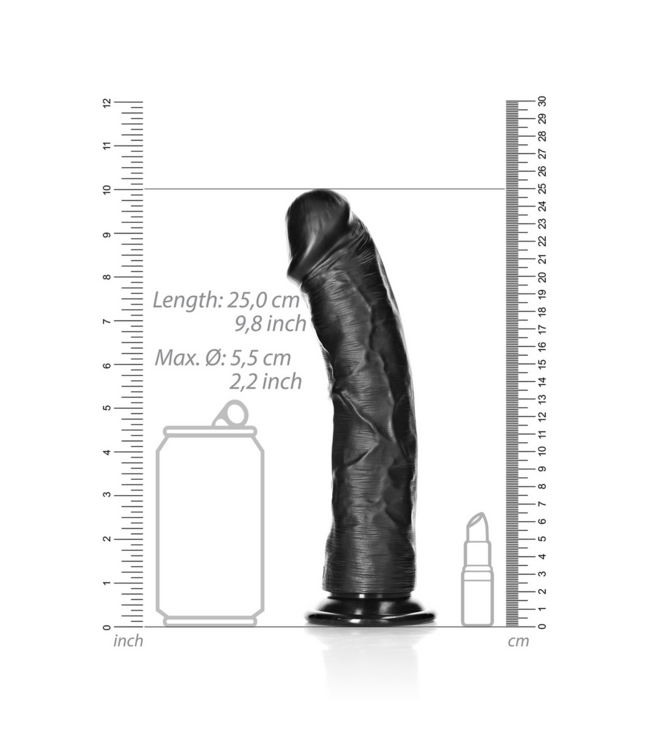 RealRock Gebogen Realistische Dildo 23 cm Met Zuignap Voor G-Spot Stimulatie RealRock
