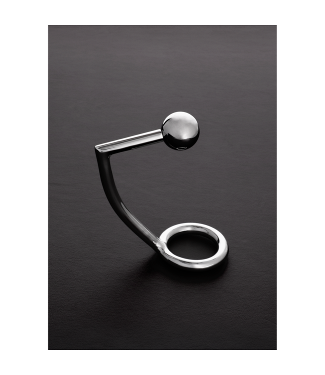 Steel by Shots Stilvoller Edelstahl-Cockring mit abnehmbarer Analperle für Komfort