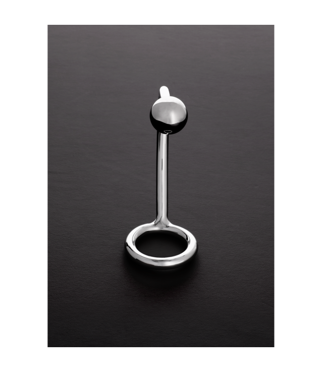 Steel by Shots Stilvoller Edelstahl-Cockring mit abnehmbarer Analperle für Komfort