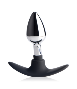 XR Brands Metaal-Siliconen Zware Anale Plug 17,8 cm Nikkelvrij Klein