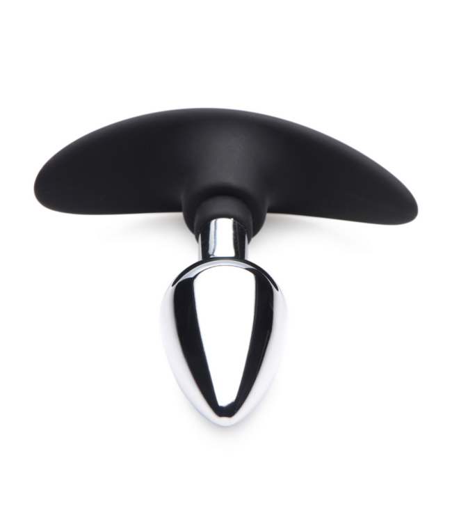 XR Brands Metaal-Siliconen Zware Anale Plug 17,8 cm Nikkelvrij Klein