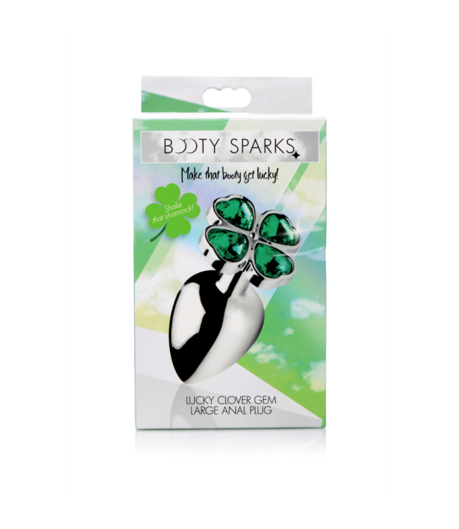 XR Brands Lucky Clover Gem Metal Anal Plug - 9.2 cm Stylish & Safe Design