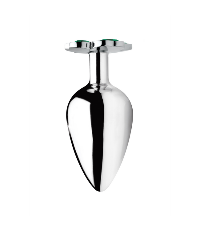XR Brands Glücksbringer Metall Analplug 9,2 cm – Stilvoller Kleeblatt Schmuck