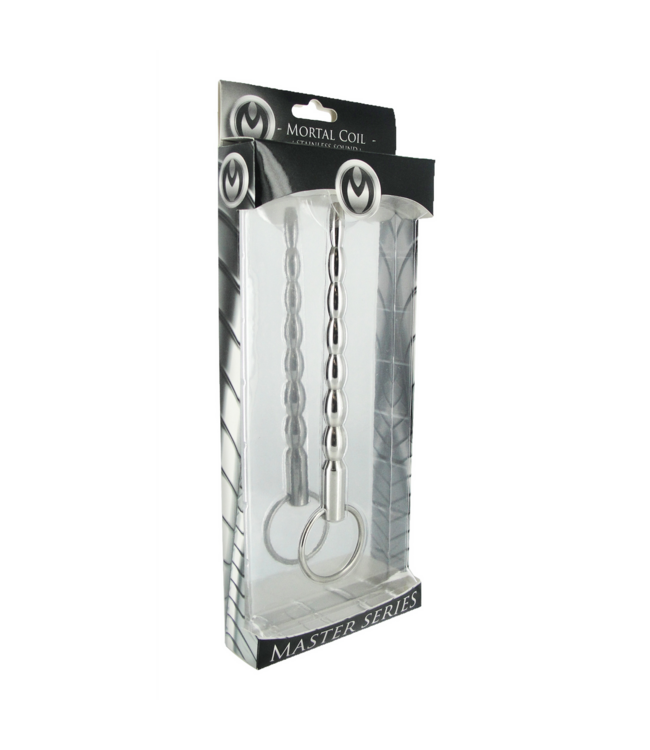 XR Brands Mortal Coil Stainless Steel Urethral Sound with Nubs - 12 cm Pleasure