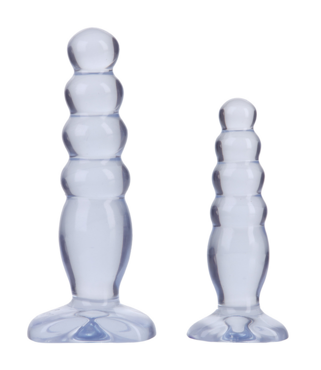 Doc Johnson Crystal Jellies Anal Trainer Kit 14 cm - Beginners Anale Plugs Set