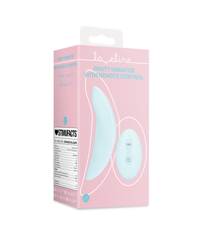 Loveline Loveline Afstandsbediening Panty Vibrator Blauw Voor Discreet Handsfree Gebruik