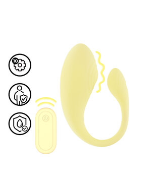 Loveline Loveline C-Vormige G-Spot Massager Met Afstandsbediening En 10 Vibratiestanden Geel