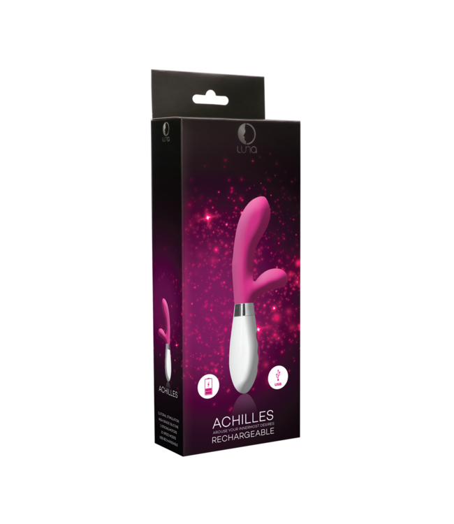 Luna by Shots Achilles Rabbit Vibrator Pink - Dual Motor, 10 Speeds, Rechargeable