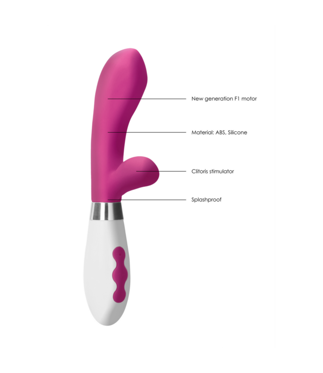 Luna by Shots Luna Rabbit Vibrator Roze Met 2 Motoren En USB Oplaadfunctie