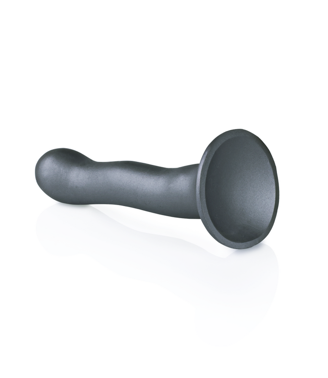 Ouch! G-Spot Dildo 17 cm Curvy Van Liquid Silicone Met Zuignap Gunmetal