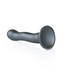 Ouch! Ultra Soft 17cm Gunmetal Curvy G-Spot Dildo with Suction Cup