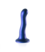 Ouch! Ultra Soft Metallic Blue G-Spot Dildo - 17 cm with Suction Cup