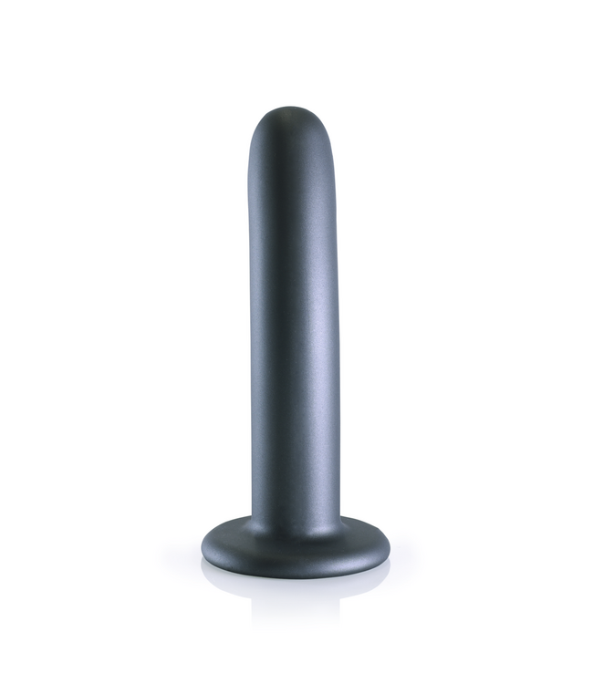 Ouch! Siliconen G-Spot Dildo 14,5 cm Met Zuignap En Metallic Zwarte Kleur
