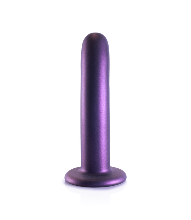 Ouch! Metallic Paarse Siliconen G-Spot Dildo 14,5 cm Met Zuignap