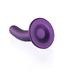 Ouch! Metallic Paarse Siliconen G-Spot Dildo 14,5 cm Met Zuignap