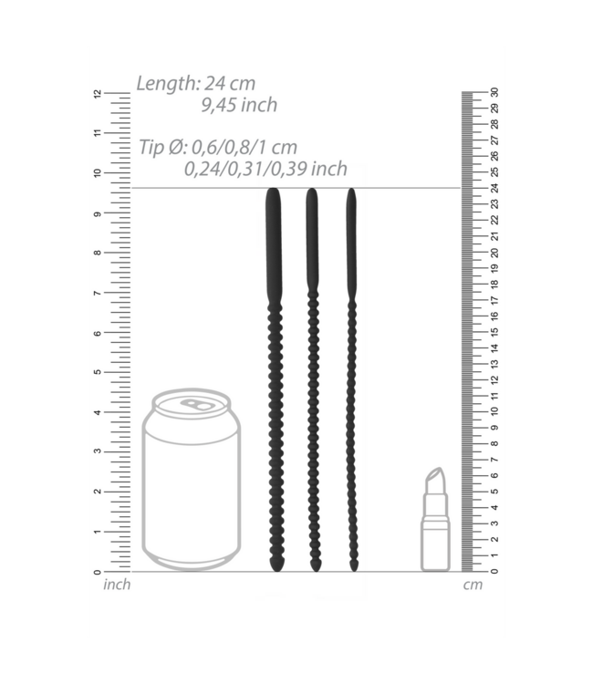 Ouch! Siliconen Urethrale Dilator Set Voor Veilige Intensieve Stimulatietherapie