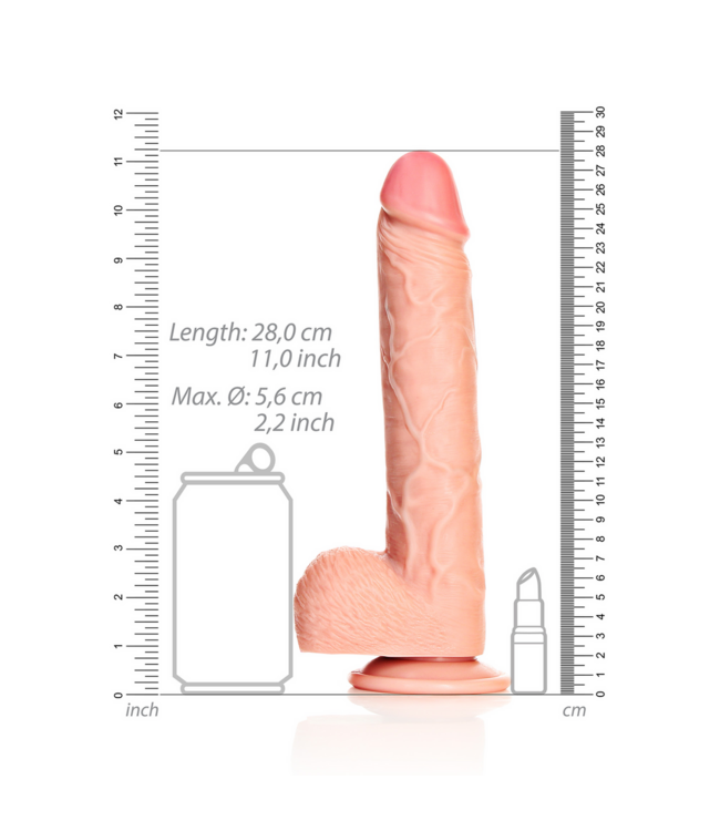 RealRock RealRock 11.5 cm Realistic Dildo with Suction Cup & Balls for Intense Pleasure
