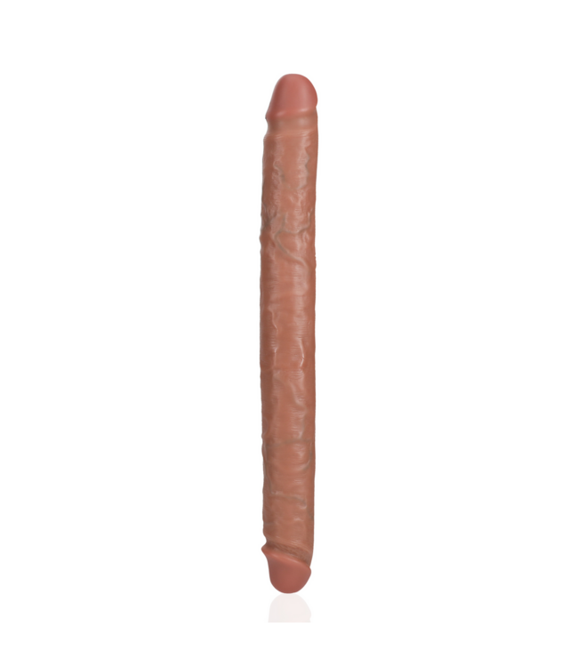 RealRock RealRock Dubbelzijdige Dildo 35,6 cm Bruin Met Realistische Aders
