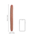RealRock RealRock Dubbelzijdige Dildo 35,6 cm Bruin Met Realistische Aders