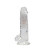 RealRock RealRock Transparante Rechte Vibrerende Dildo Met Zuignap 16,2 cm