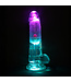 RealRock RealRock LED-Vibrationsdildo mit Hoden, 16,2 cm, transparent