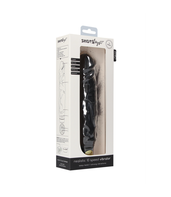 Shots Toys Realistic 10-Speed Vibrator - Intense Pleasure with Veins & Glans