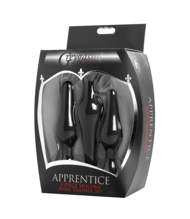 XR Brands 3-Delige Siliconen Anale Starter Set 10-15-20 cm Zwart