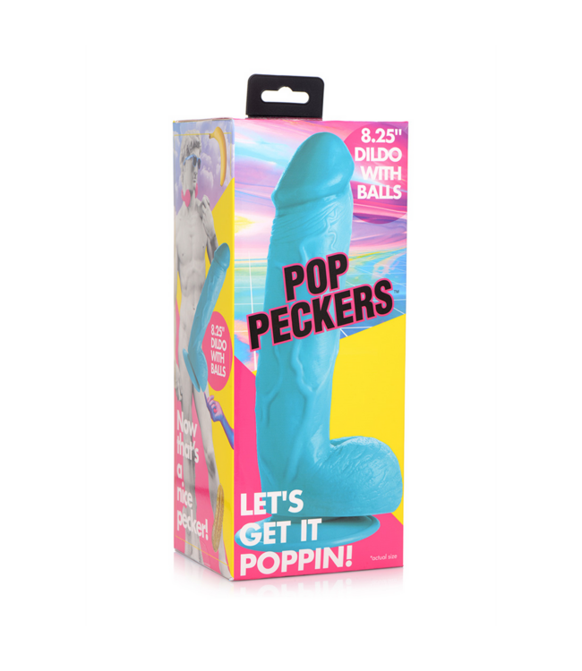 XR Brands XR Brands Realistische Flexibele Dildo Met Zuignap En Ballen 22,8 cm