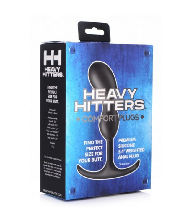 XR Brands Premium Silicone Weighted Prostate Plug - Small, Comfortable & Curved