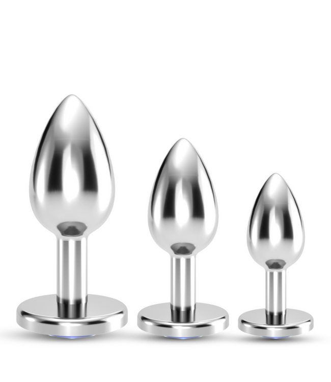 Crushious Crushious Temperature Sensitive Anal Plug Set Trio 8,5 cm Blauw