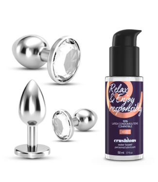 Crushious Crushious Anale Pluggen Set Trio 8,5 cm - Metalen Trainings- En Temperatuurpluggen