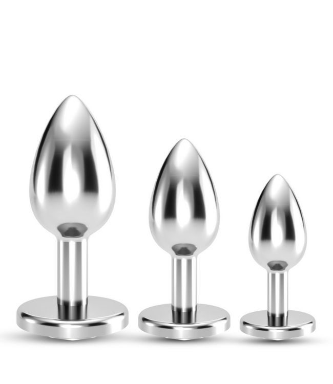 Crushious Crushious Anale Pluggen Set Trio 8,5 cm - Metalen Trainings- En Temperatuurpluggen