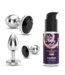 Crushious Crushious Zwarte Metalen Anale Plug Training Set 3 Maten 8,5 cm