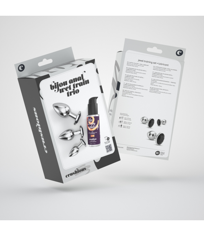 Crushious Bijou Anal Wet Train Trio – Luxuriöse Metallplugs für Wohlfühlmomente